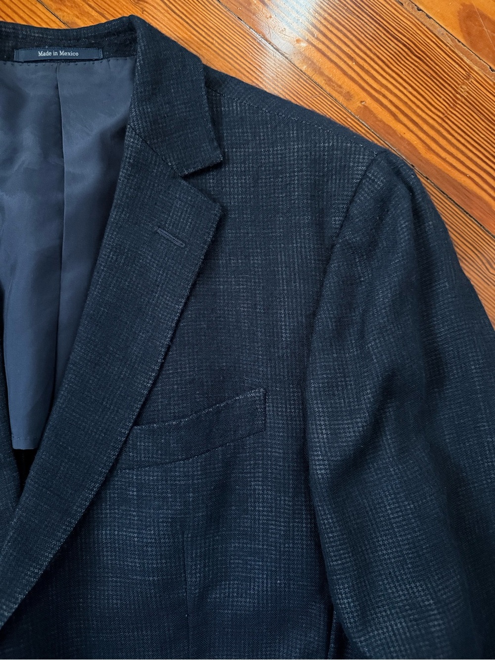 Z Zegna Dark Navy Textured Sport Coat